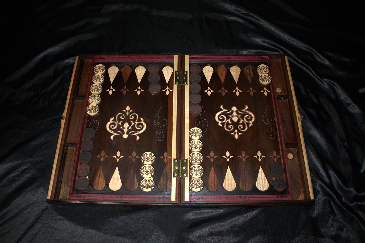 Ad Astra - Full view of backgammon board open